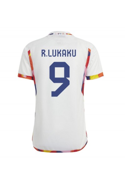 Belgia Romelu Lukaku #9 Jalkapallovaatteet Vieraspaita MM-kisat 2022 Lyhythihainen